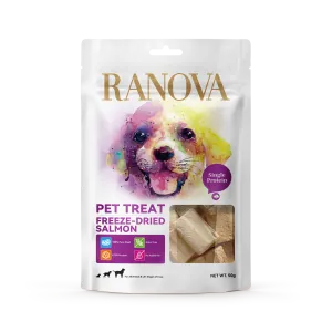 RANOVA Freeze Dried Dog Treats Raw Food - 100% Salmon - 50g