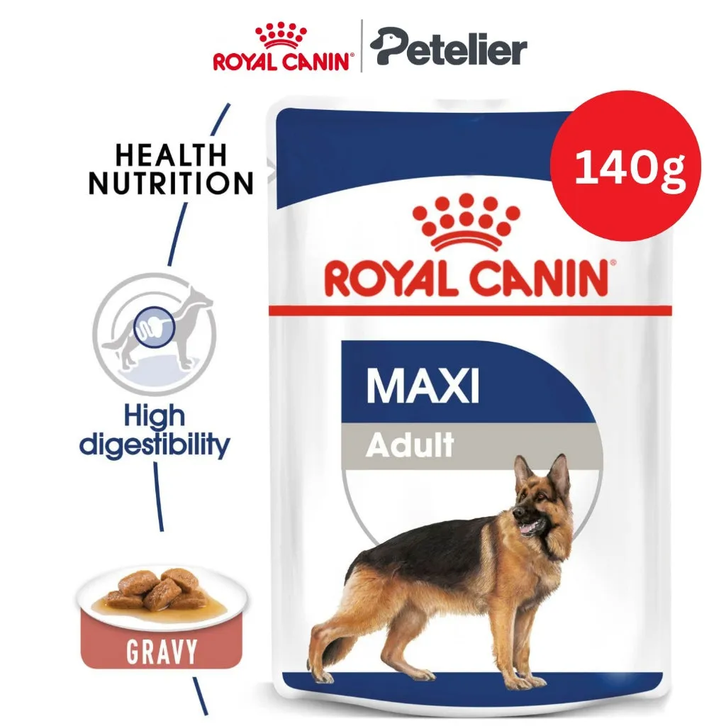 Royal Canin Maxi Adult 140g Pouch Wet Dog Food - Size Health Nutrition