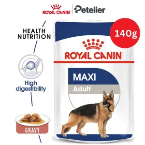 Royal Canin Maxi Adult 140g Pouch Wet Dog Food - Size Health Nutrition