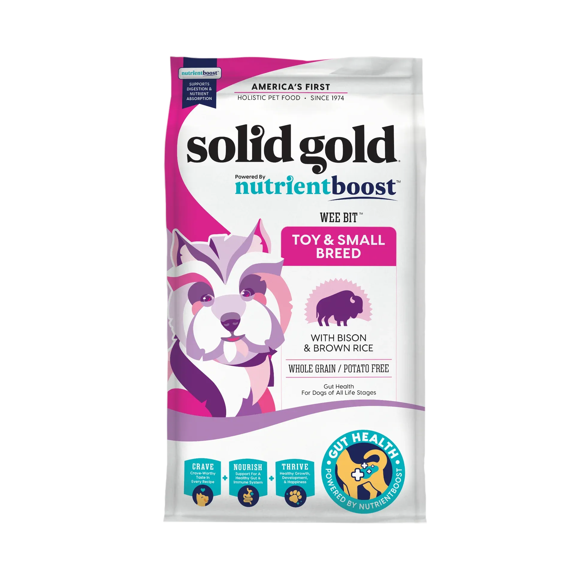 Solid Gold Nutrient Boost Wee Bit, Bison Recipe, Dry Dog Food