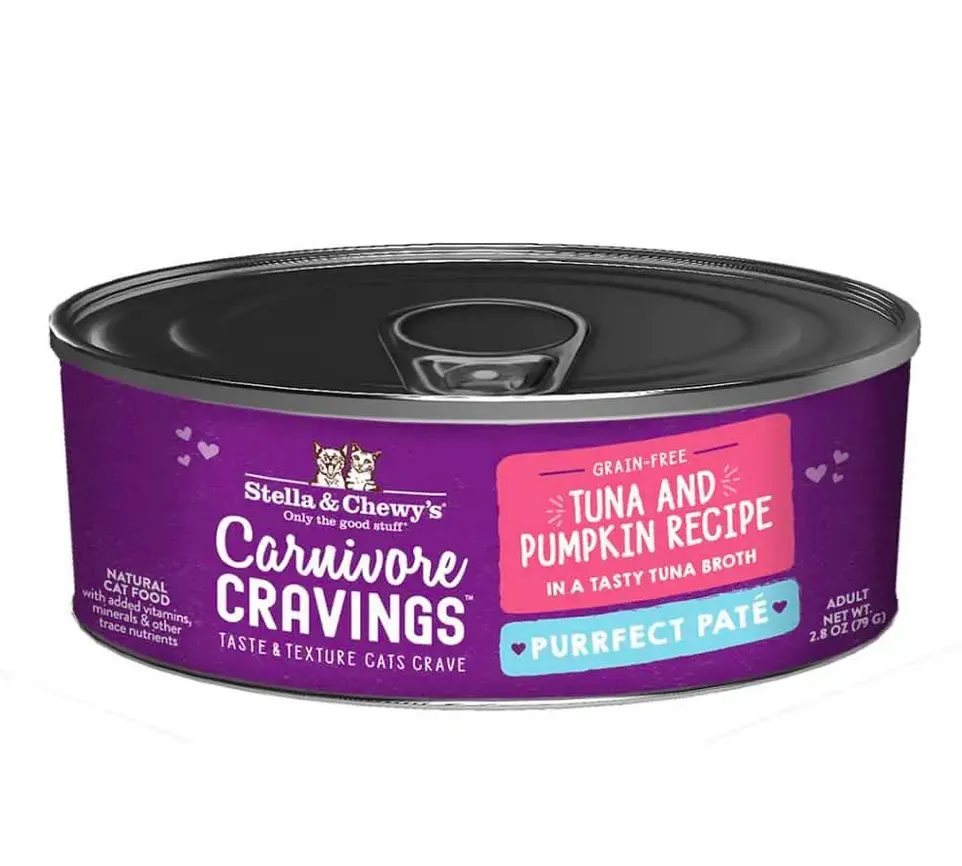 Stella & Chewy's - Carnivore Cravings Purrfect Paté Tuna & Pumpkin - Wet Cat Food - 2.8oz