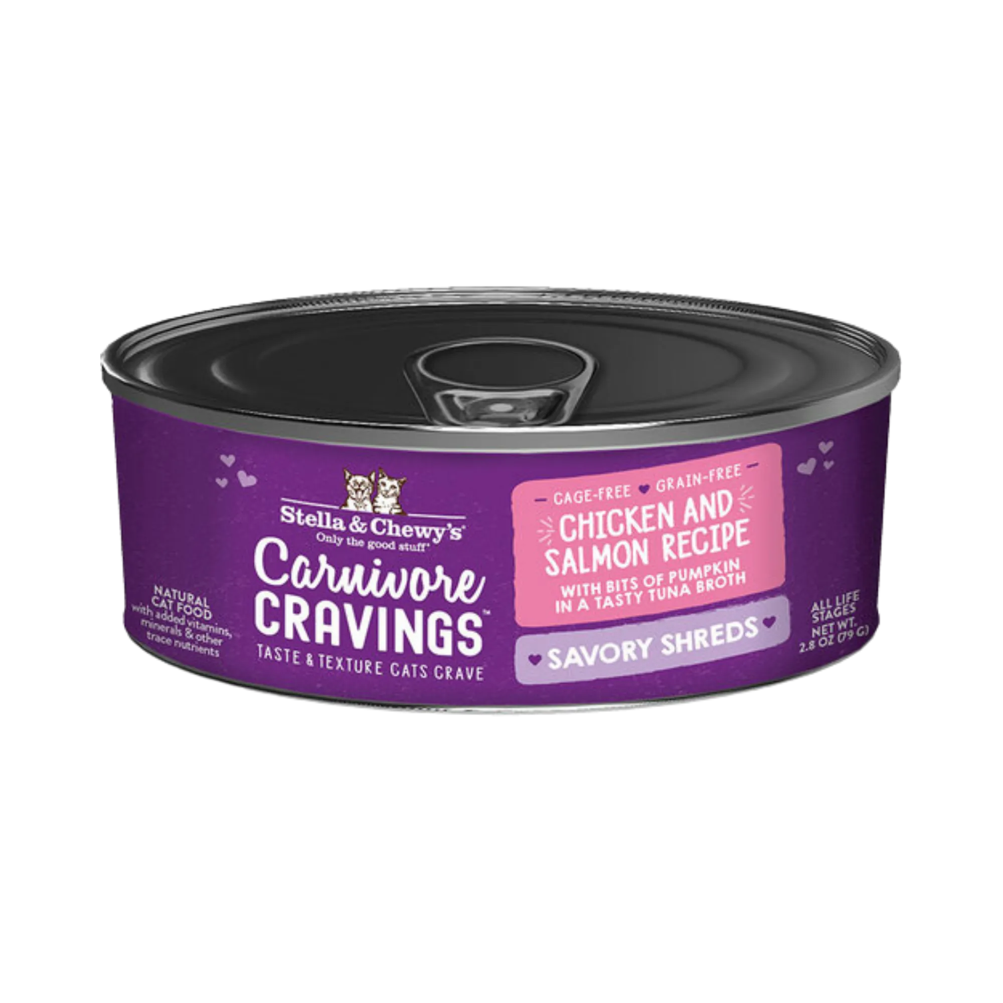 Stella & Chewy's Carnivore Cravings Savory Shreds Chicken & Salmon Recipe Cat Food