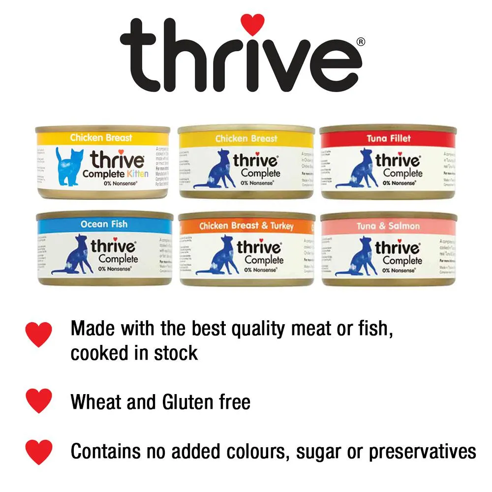 Thrive Ocean Fish Wet Cat Food 75g x 12