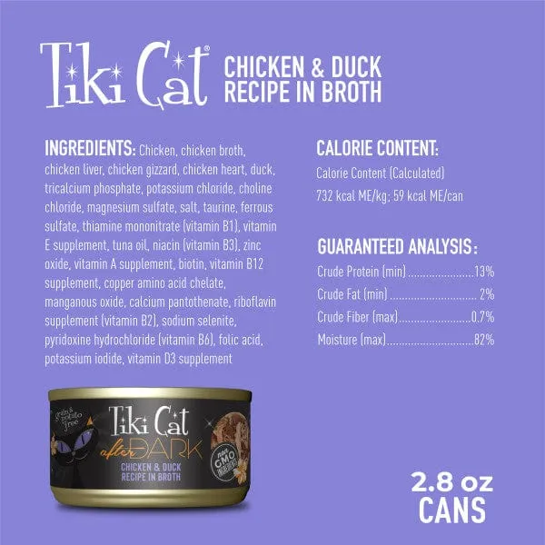 Tiki Cat After Dark Chicken & Duck Recipe Canned Cat Food