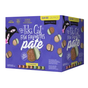 Tiki Cat Fish Favorites Pate Mega Pack 7-Flavour Box 24/2.8oz