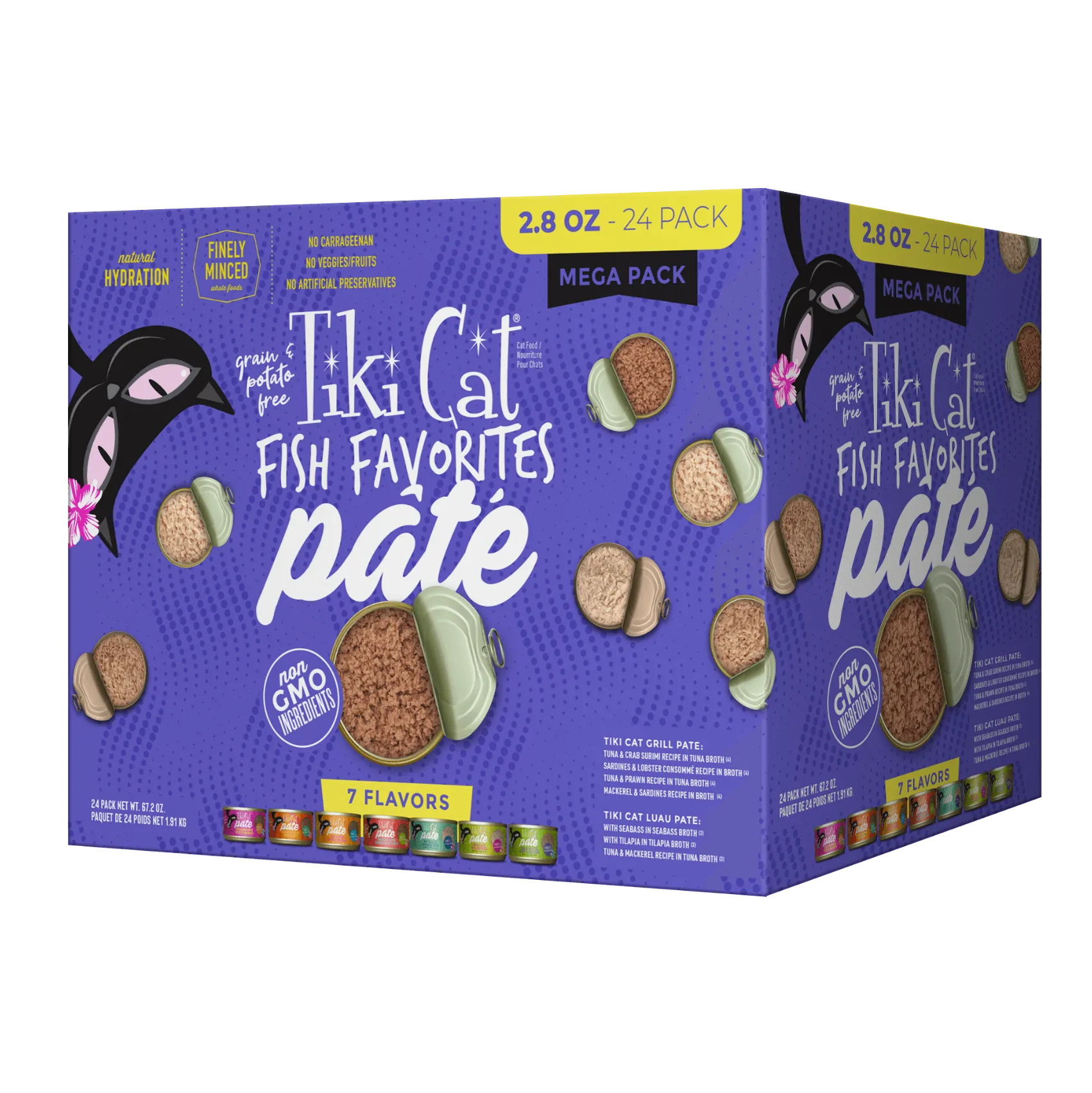 Tiki Cat Fish Favorites Pate Mega Pack 7-Flavour Box 24/2.8oz