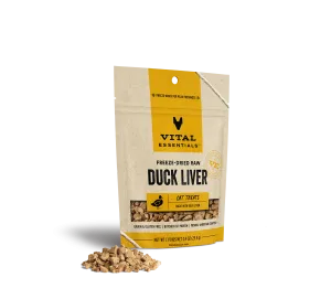 Vital Essentials Freeze-Dried Duck Liver 0.9-oz, Cat Treat