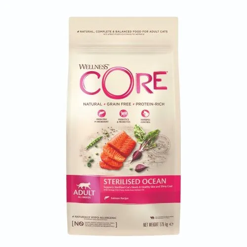 Wellness CORE Sterilised Salmon Grain Free Dry Adult Cat Food 1.75kg