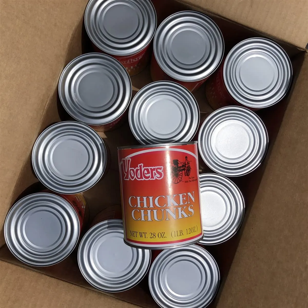 Yoders Canned Chicken Chunks Case (12 Cans)