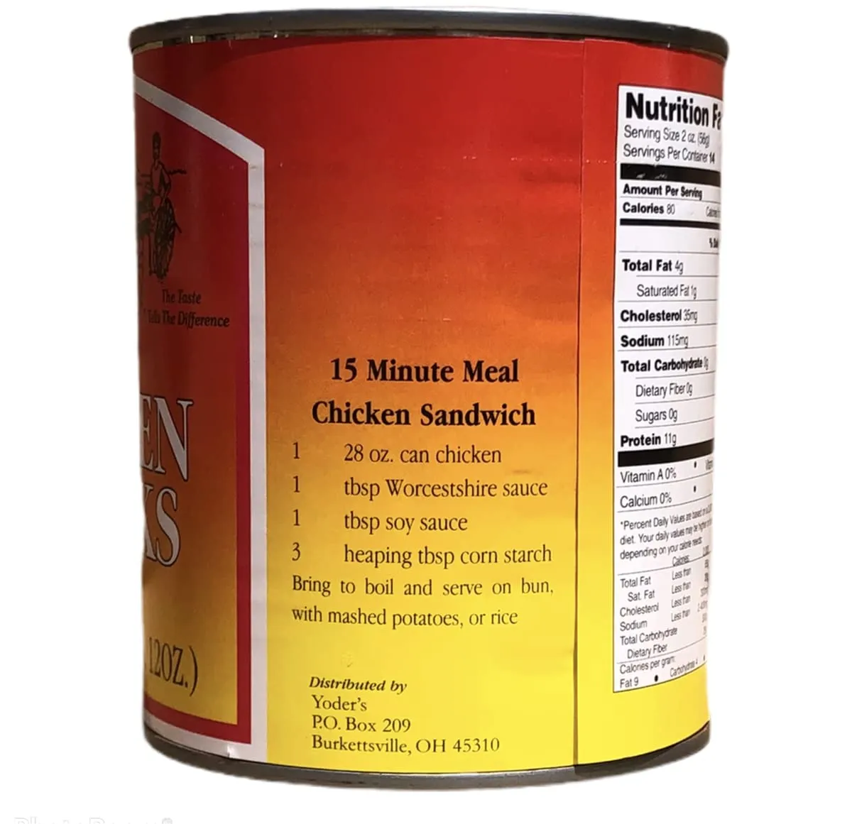 Yoders Canned Chicken Chunks Case (12 Cans)