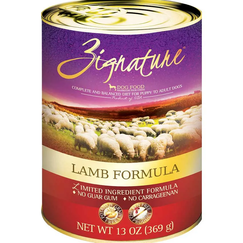 Zignature Lamb Grain Free Canned Dog Food 369g